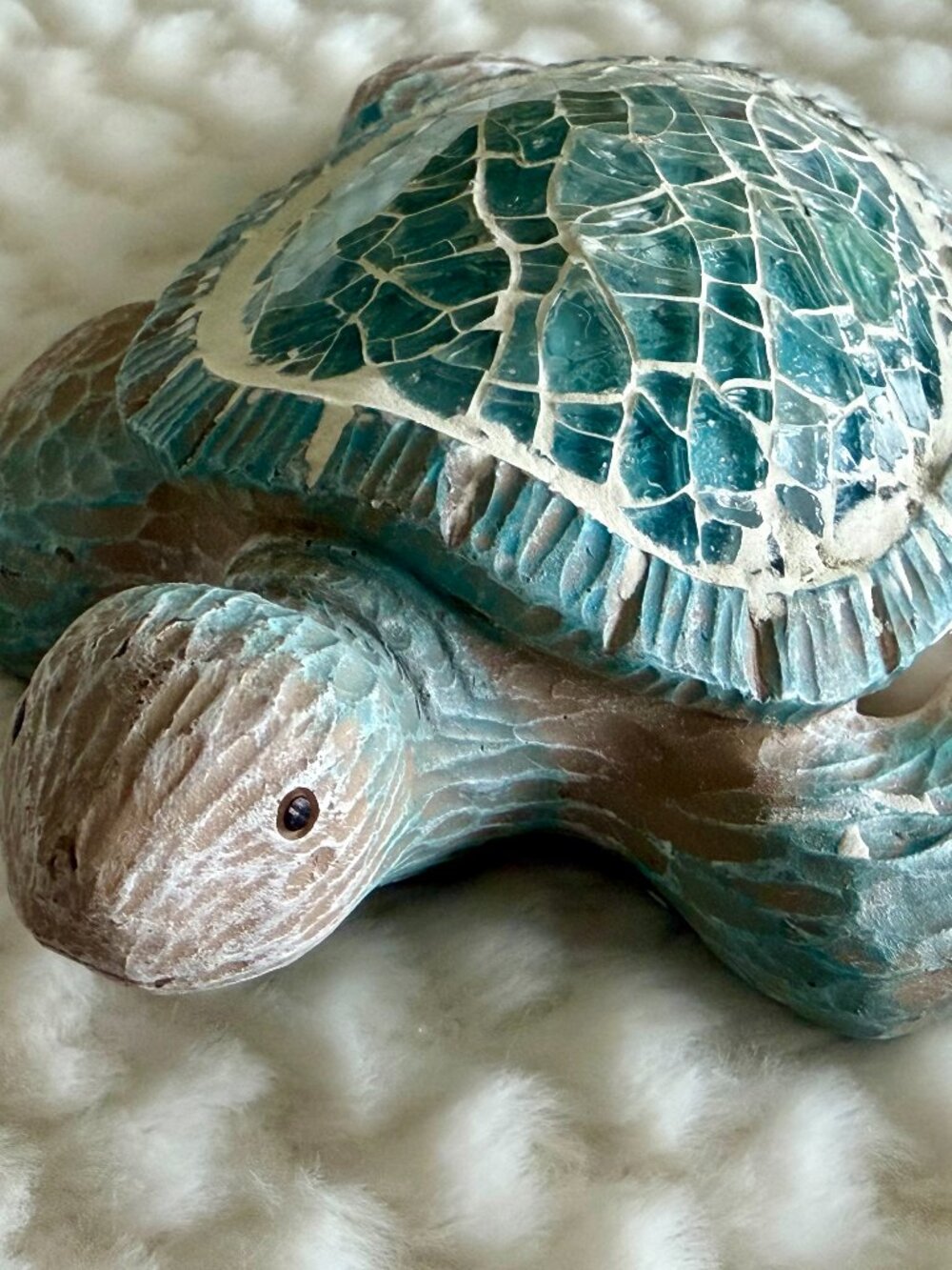 Mosaic Sea Turtle Garden Statue